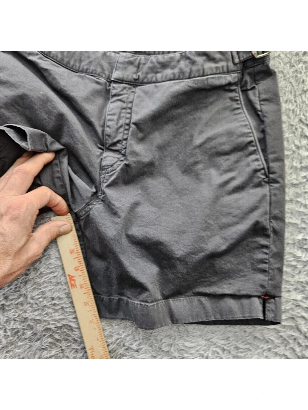 ORLEBAR BROWN Bulldog Shorts Men 32x6 Gray Cotton Stretch Adjustable Waist